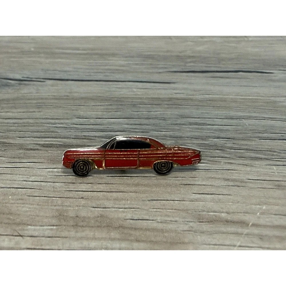 Lot Of 2 Vintage Chevrolet Impala Red Blue Enamel Lapel Pin Classic - No Backing